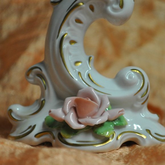 ornate porcelain candle holders west germany kunst (1) - Picture 2 of 5